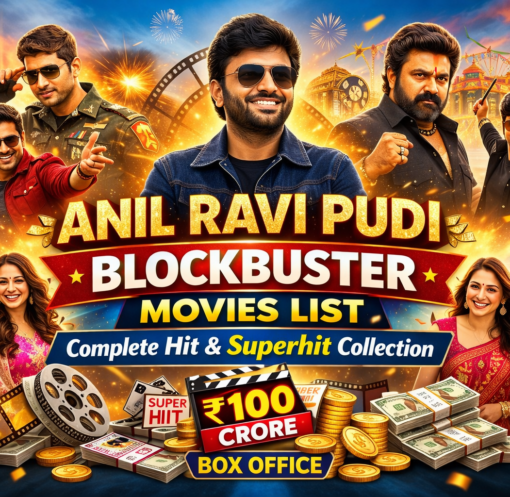 Anil Ravi Pudi Blockbuster Movies List featuring hit and superhit Telugu films