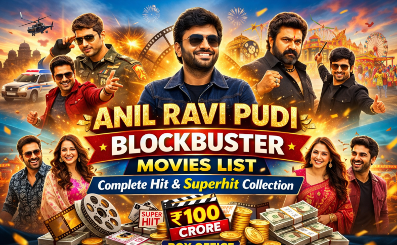Anil Ravi Pudi Blockbuster Movies List featuring hit and superhit Telugu films