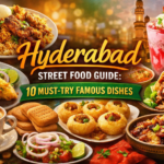 Hyderabad street food scene with popular snacks and local flavors