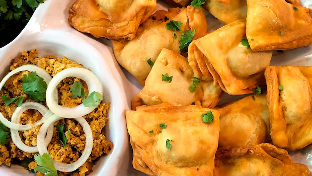 Famous Hyderabadi dum biryani with long basmati rice