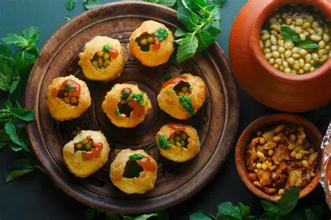 Popular Pani Puri in Hyderabad street food market