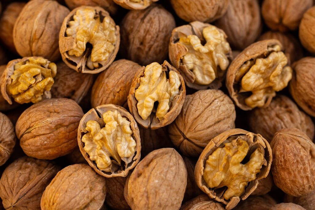 Walnuts showing the benefits of nuts and seeds